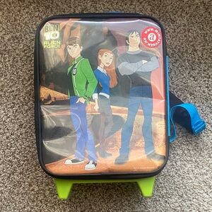 Ben 10 Alien Force Cartoon Network Rolling Backpack/Lunch Box